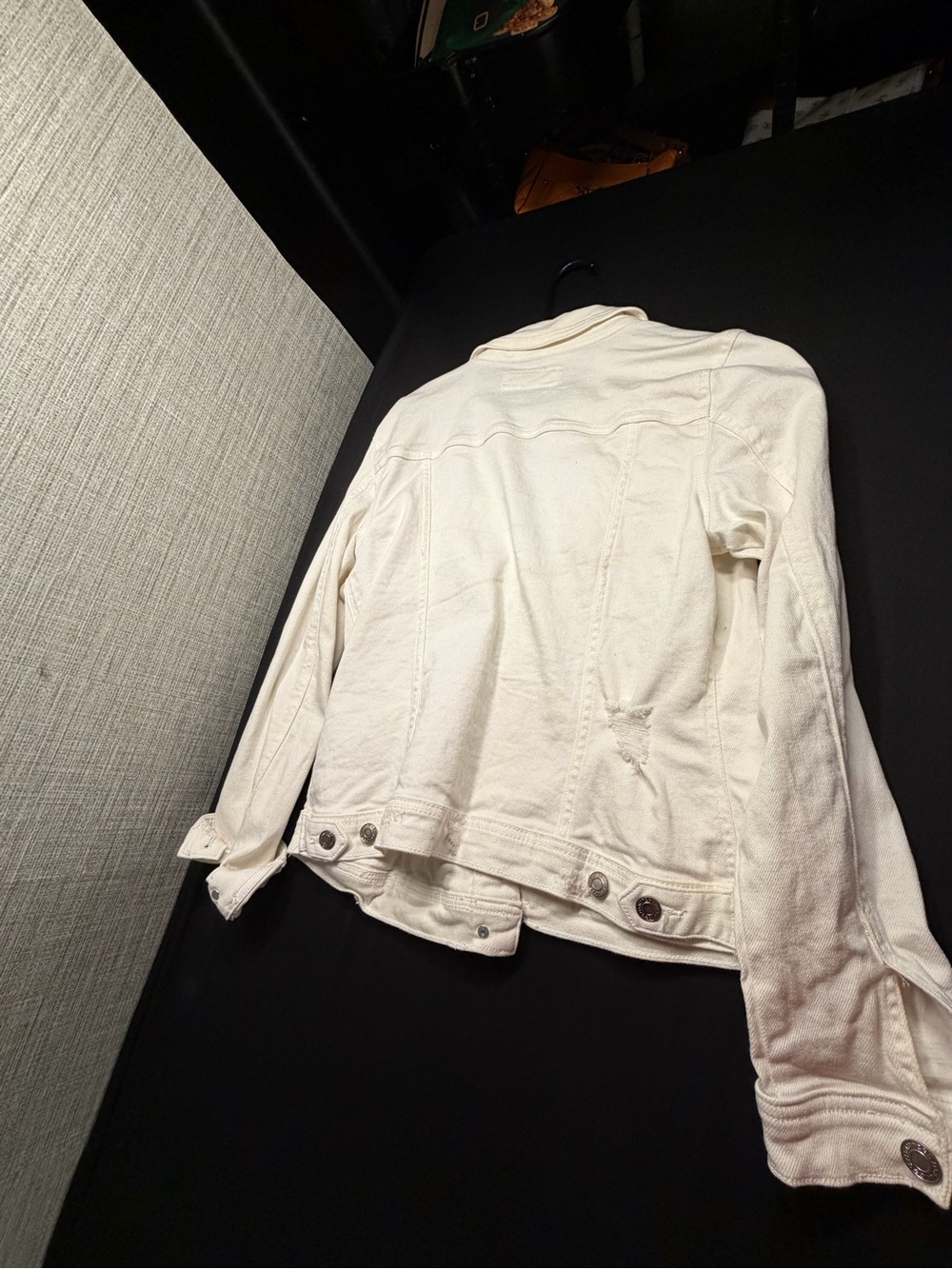 Maurices White Distressed Denim Jacket - Picture 3 of 3
